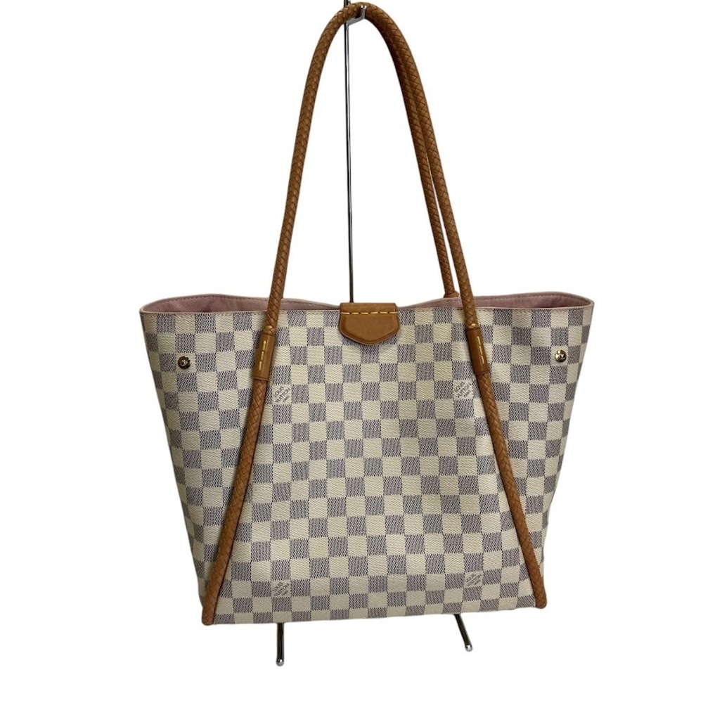 Louis Vuitton Propriano Azul Damier Tote White Bag